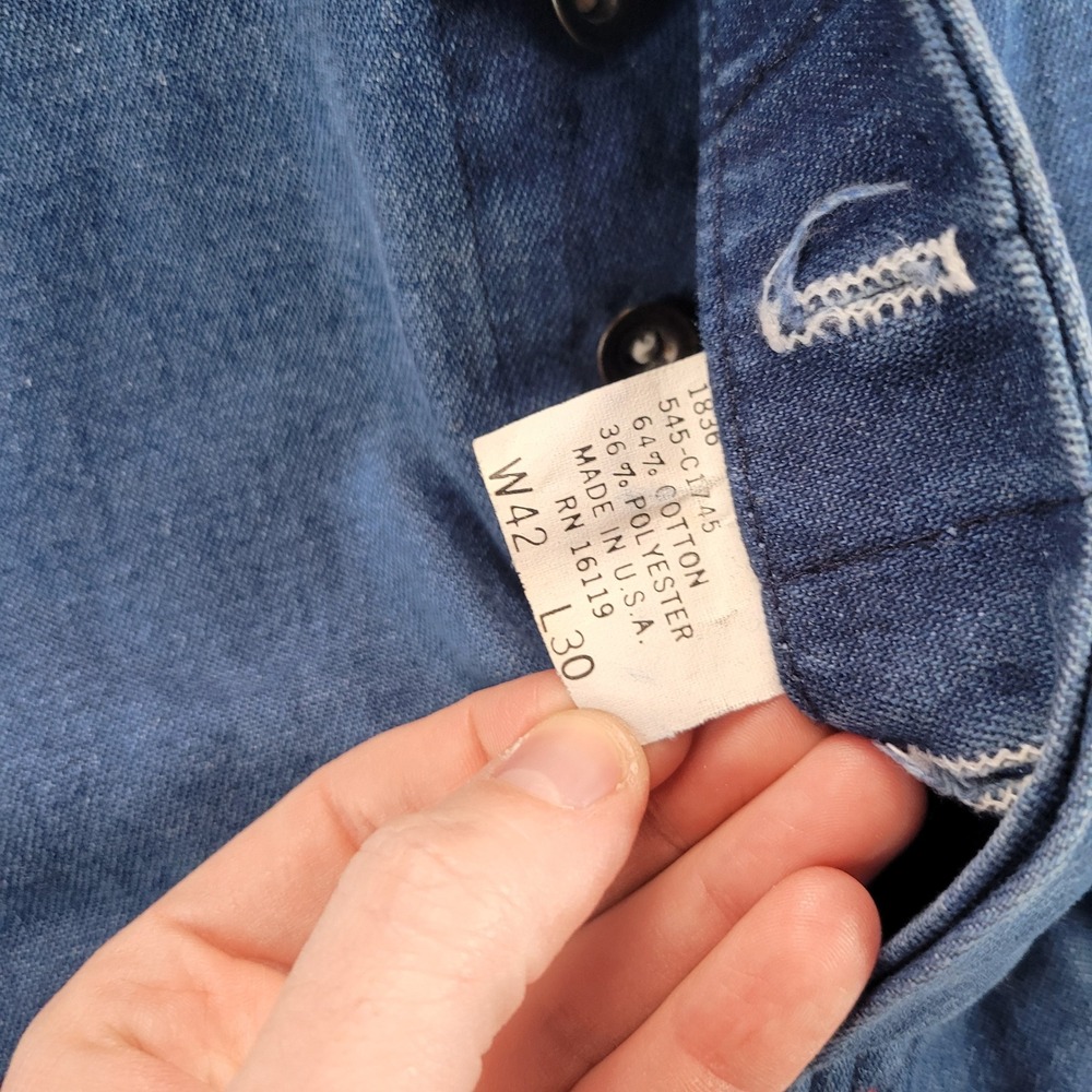 Big Mac VTG‎ Mens Denim Bib Overalls Blue Made in USA W42 L30 Carpenter Utility - Picture 12 of 16